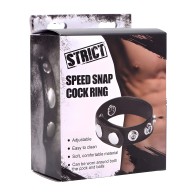 Strict Speed Snap Cock Ring - Black