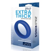 Zolo Extra Thick Silicone Cock Ring - Blue