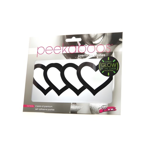 Peekaboo Glow In The Dark Hearts - Stylish Confidence