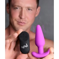 Remote Control Vibrating Butt Plug - Purple
