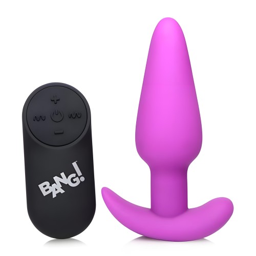 Remote Control Vibrating Butt Plug - Purple