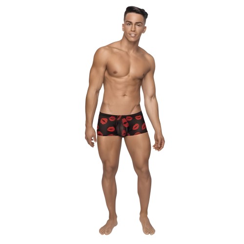 Mini Shorts Transparentes Kiss Me Labios Negros Medianos