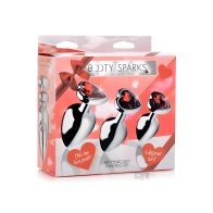 Red Heart Gem Anal Plug Set