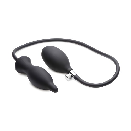 Plug Anal Inflable de Silicona Oscuro Negro