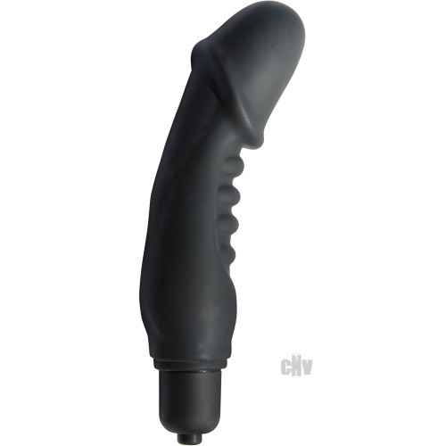 Pene Vibrador de Silicona Ribeteado