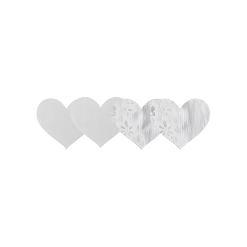 Pasties Corazones Luminiscentes Blancos 2 Pack