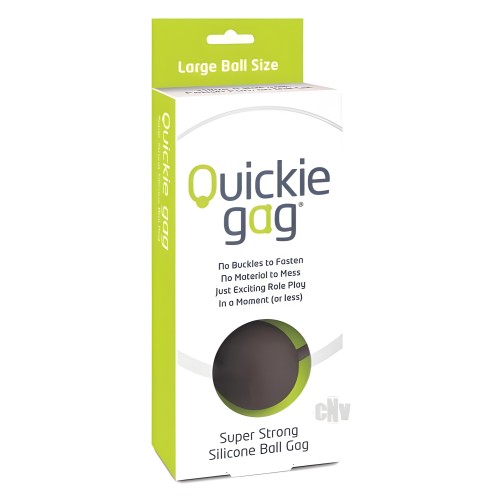 Quickie Ball Gag Large Black - Comfortable and Easy to Clean