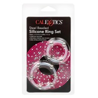 Steel Beaded Silicone Ring Set - Intense Stimulation