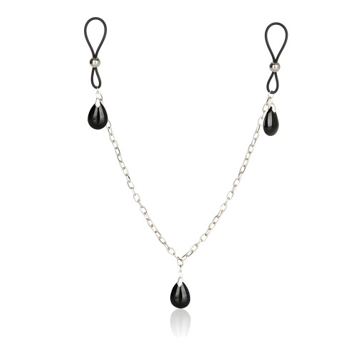 Nipple Play Non Piercing Nipple Chain Jewelry Onyx