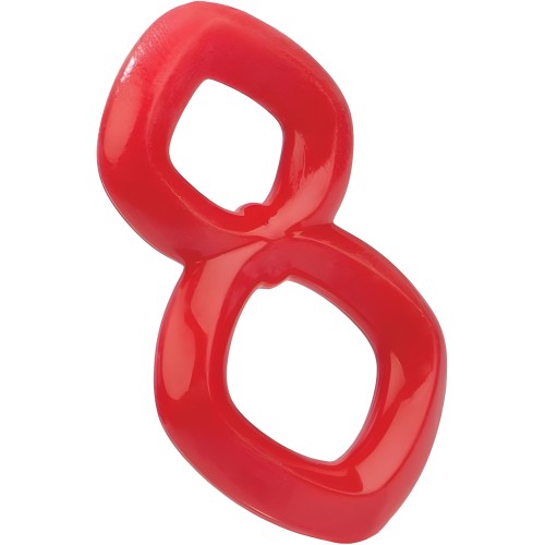 Crazy 8 Cock Ring Red - Extended Pleasure