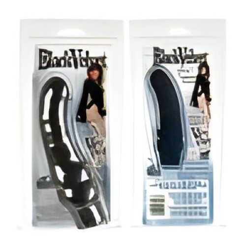 Dildo Veteado de 6.25 Pulgadas de Terciopelo Negro