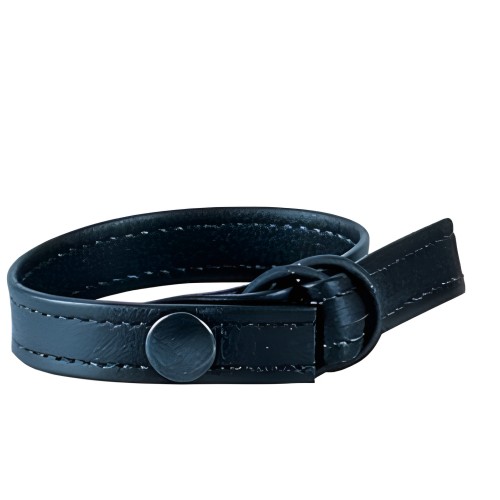 Cinch de Cuero Ajustable Cockring Negro