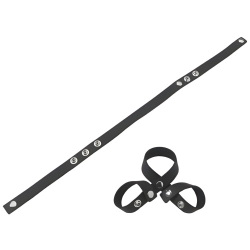 Separador de Testículos de Cuero Estilo 8 Oiltan - Negro