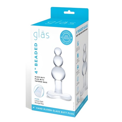Beaded Glass Butt Plug W/ Base 4