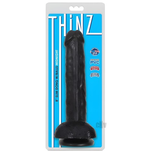 Dildo Slim Thinz de 8 Pulgadas Con Pelotas