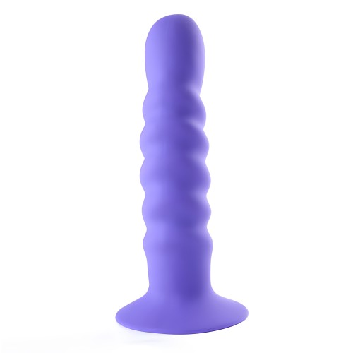 Dildo Ribeteado de Silicona Porpora D3