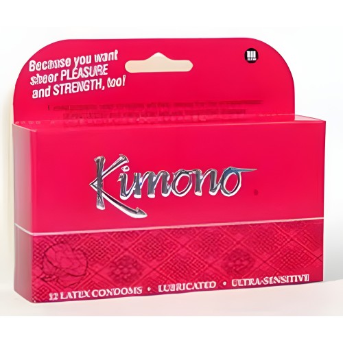 Condones Lubricados Kimono Paquete de 12