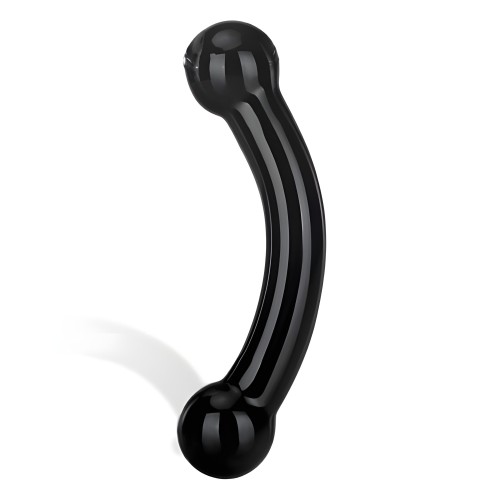 Dildo Doble Bull de Vidrio Negro