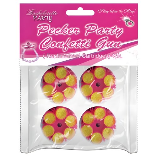 Recargas para Pistola de Confeti Pecker Party - 4 Pack