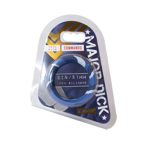 Anillo para el Pene Major Dick Commando Camo Azul 2 Pulgadas