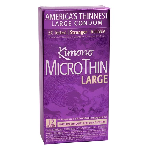 Condoms Kimono Microthin Grande Látex 12 Pack