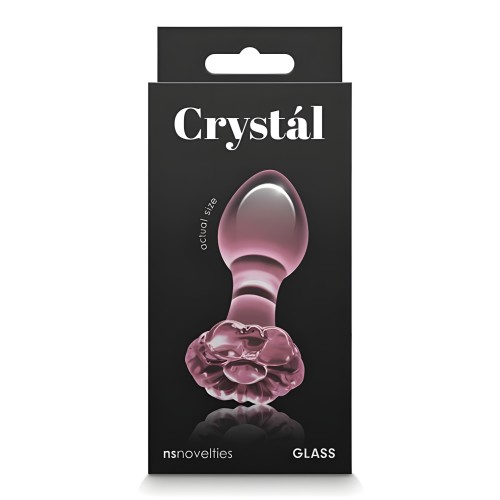 Plug Anal de Cristal Flor - Rosa