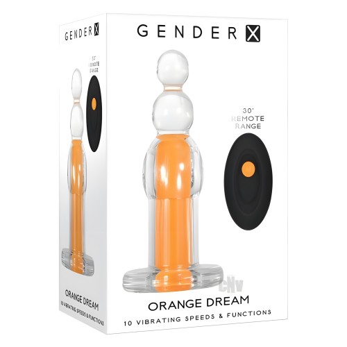 Gender X Naranja Sueño Recargable - Plug Anal con Perlas