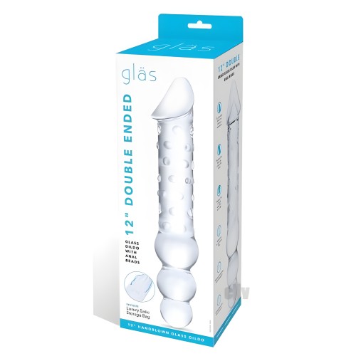Glas Double-ended Glass Dildo With Anal Beads