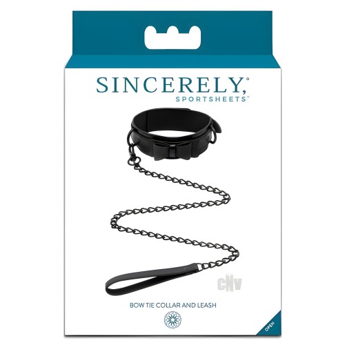 Sincerely Bow Tie Collar And Leash