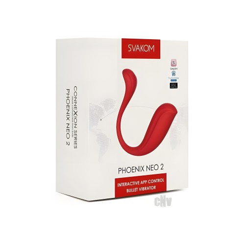 Phoenix Neo 2 Red - App-Controlled Bullet Vibrator