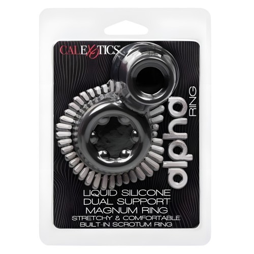 Anillo Doble Magnum de Silicona Líquida Alpha - Soporte Definitivo