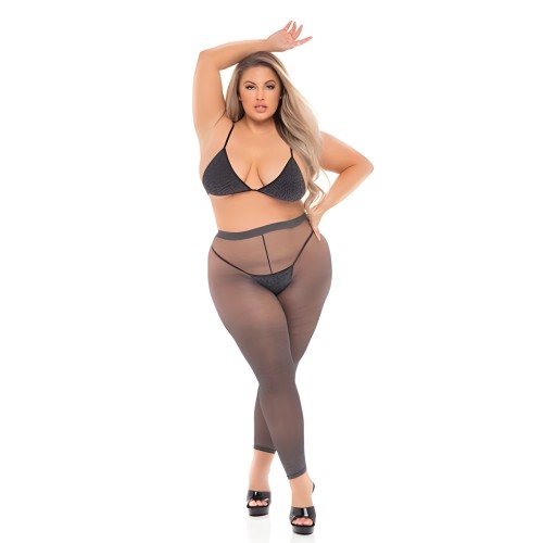Pink Lipstick Bra Top & Leggings Set