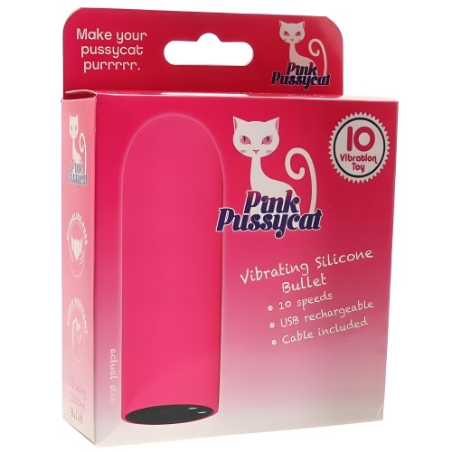 Pink Pussycat Silicone Bullet Vibrator