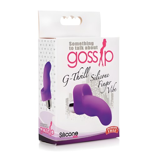 G-thrill Vibrador de Dedo de Silicona - Púrpura