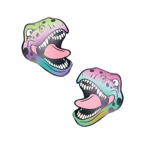 Neva Nude Pasties Reflectantes de Dinosaurio - Arcoíris