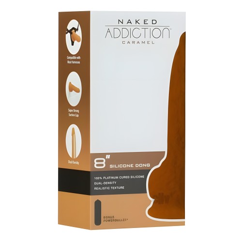 Naked Addiction Silicone Dong 8 Caramelo