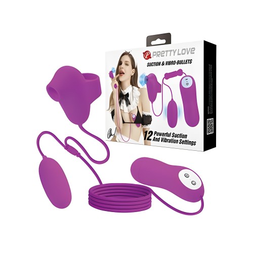 Pretty Love Suction & Vibro Bullets - Dual Stimulation