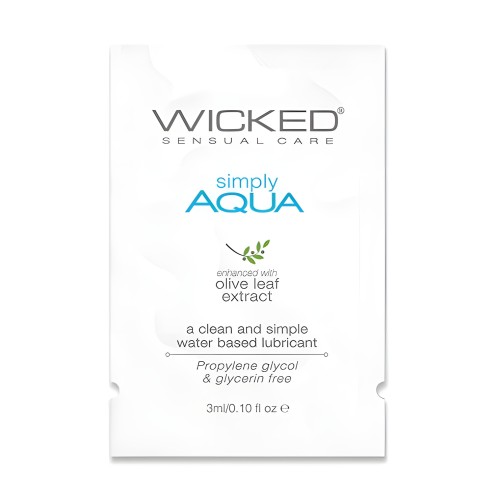 Wicked Sensual Care Simply Aqua Water Based Lubricant - .1 Oz