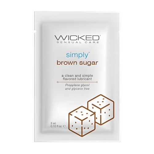 Wicked Sensual Care Simply Water Based Lubricant - .1 Oz Brown Sugar
