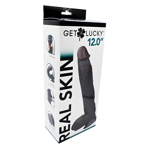 Get Lucky 12" Dildo Real Skin
