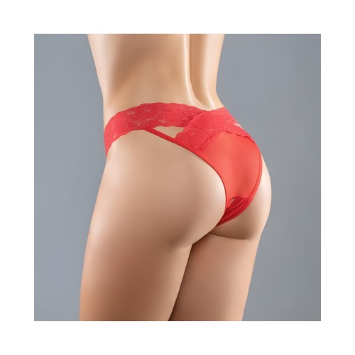 Lencería Femenina - Adore Sheer & Lace Desire Panty Rojo O/s