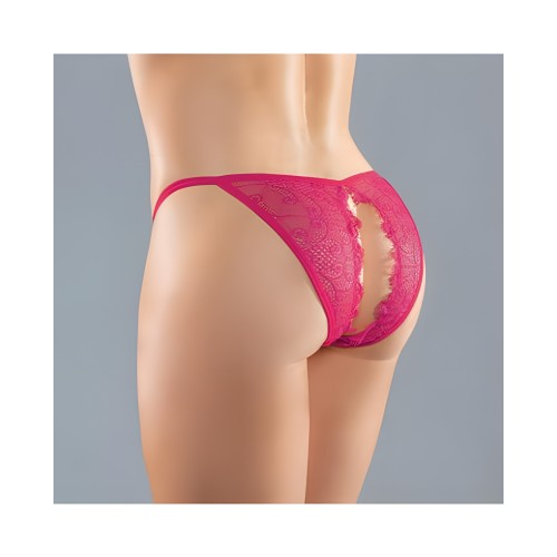 Panty Enchanted Belle de Encaje Adore Rosa Fucsia O/S