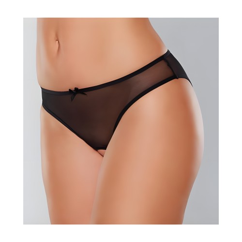 Adore Wild Nite Mesh Open Back Panty Black O/S