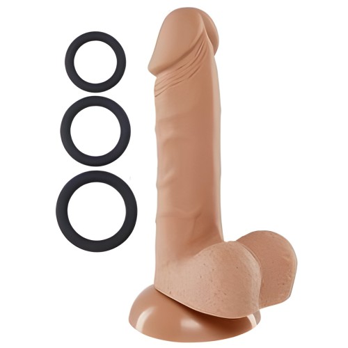 Dong Silicona Premium Pro Sensual 6 pulgadas con 3 C-Rings