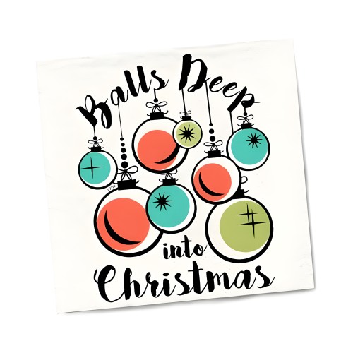 Twisted Wares Balls Deep Into Christmas Napkins 20-pack - Novelty
