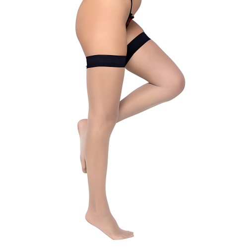 Medias de Silicona Coloridas para Quedarse Arriba Negros OS - Diseño Elegante