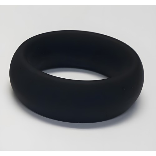 Wide Silicone Donut Ring Black 2 "
