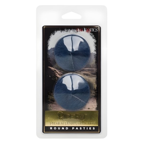 Ride Em Premium Denim Round Pasties