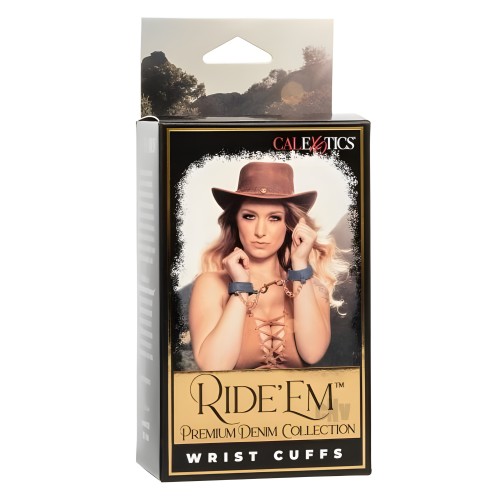 Ride Em Premium Denim Wrist Cuffs