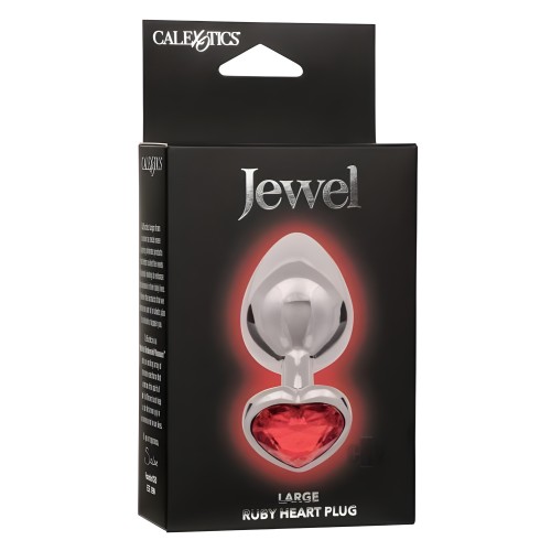 Jewel Large Ruby Heart Plug Red